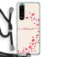 Kusjes: Sony Xperia 5 III Transparant Hoesje met koord