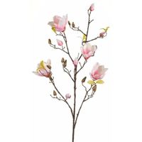 Roze Magnolia kunstbloem 105 cm   - - thumbnail