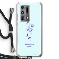 Bloom with grace: Huawei P40 Pro Plus Transparant Hoesje met koord