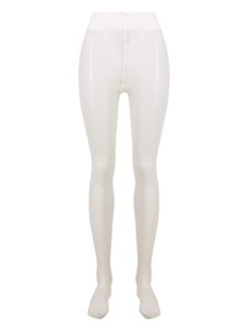 Wolford collants en coton à design nervuré - Blanc