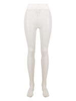Wolford collants en coton à design nervuré - Blanc Wolford collants en coton à design nervuré - Blanc