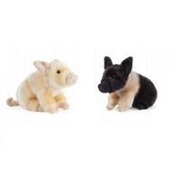 Set van 2x pluche varkens knuffels 20 cm