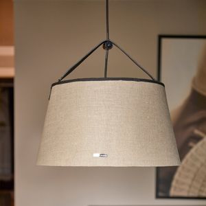 Rivièra Maison Hanglamp 'Harbor Buckle Shade' Linnen, kleur Beige