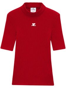 Courrèges haut Reedition en maille - Rouge