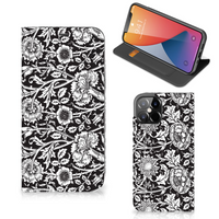 iPhone 12 Pro Max Smart Cover Black Flowers