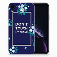 Apple iPhone Xr Silicone-hoesje Flowers Blue DTMP