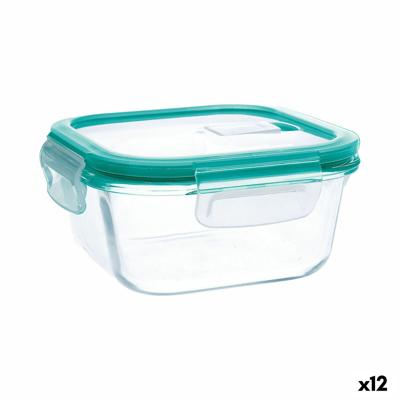 Hermetische Lunchtrommel Quid Ciclon Turkoois Glas 800 ml (12 Stuks)