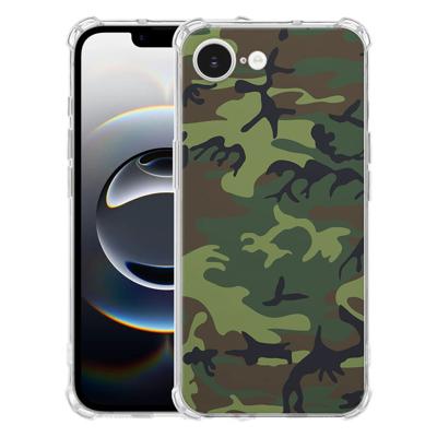 Apple iPhone 16e Hoesje - Army Dark TPU Antishock