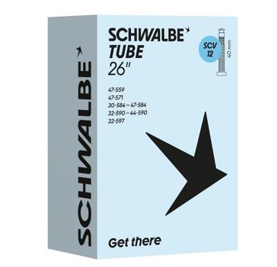 Schwalbe binnenband scv12 26 inch 30/47-559/597 clik valve 40mm