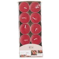 Arti Casa Geurtheelichtjes - 10x stuks - aardbei - rood - was/paraffine - 3,5 uur
