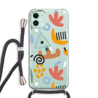 Abstract: iPhone 11 Transparant Hoesje met koord