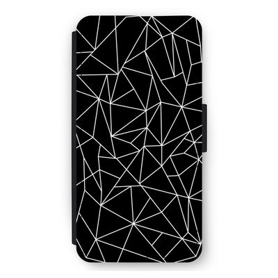Geometrische lijnen wit: iPhone 11 Flip Hoesje