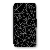 Geometrische lijnen wit: iPhone 11 Flip Hoesje