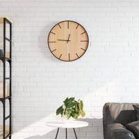 VidaXL Wandklok ø39 cm ijzer en bewerkt hout bruin
