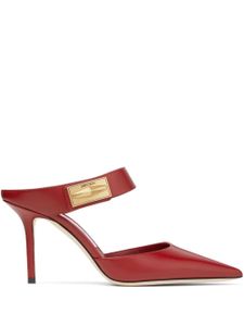 Jimmy Choo mules Nell 85 mm à bout pointu - Rouge