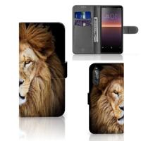 Sony Xperia 10 II | Telefoonhoesje | Met pasjeshouder | Leeuw