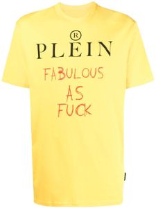 Philipp Plein t-shirt à slogan imprimé - Jaune