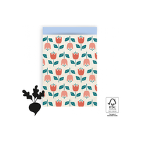 House Of Products Cadeauzakjes - tulips - sky blue - 17x25cm - 200st
