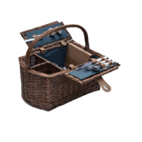 Outlet J: Gevulde Picknickmand met hengels 2 flessenhouders 2 pers. incl. servies (5400566144883) - Warentuin Collection