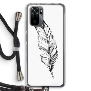 Pluim: Xiaomi Redmi Note 10 Pro Transparant Hoesje met koord
