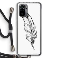 Pluim: Xiaomi Redmi Note 10 Pro Transparant Hoesje met koord