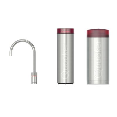 Quooker Nordic Round Kokendwaterkraan (Single Tap) Set - Kokend Water - RVS - met PRO3 Reservoir & CUBE - Direct Gekoeld Bruisend Water