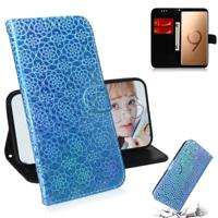 Voor Galaxy S9 plus effen kleur kleurrijke magnetische Buckle horizontale Flip PU lederen draagtas met houder & kaartsleuven & portemonnee & Lanyard (