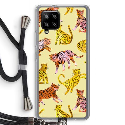 Cute Tigers and Leopards: Samsung Galaxy A42 5G Transparant Hoesje met koord