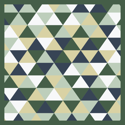 Groen en blauw nordische driehoeken geometrisch tapijt