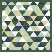 Groen en blauw nordische driehoeken geometrisch tapijt