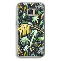 Tropical Palms Dark: Samsung Galaxy S7 Transparant Hoesje - thumbnail