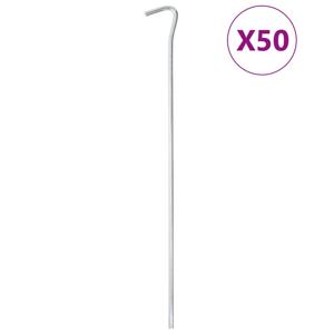 VidaXL Tentharingen 50 st ø7 mm 30 cm gegalvaniseerd staal