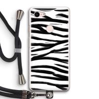 Zebra pattern: Pixel 3 Transparant Hoesje met koord