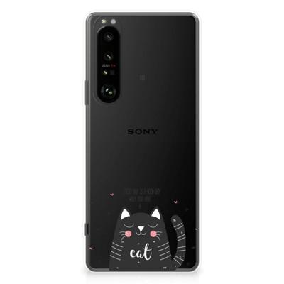 Sony Xperia 1 III Telefoonhoesje met Naam Cat Good Day Sony Xperia 1 III Telefoonhoesje met Naam Cat Good Day