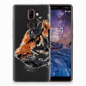 Hoesje maken Nokia 7 Plus Watercolor Tiger