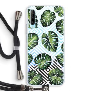 Geometrische jungle: Huawei P Smart Pro Transparant Hoesje met koord