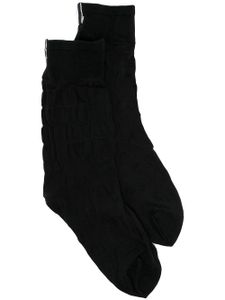 Thom Browne chaussettes à bande tricolore signature - Noir