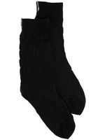 Thom Browne chaussettes à bande tricolore signature - Noir