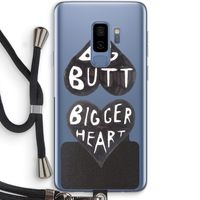 Big butt bigger heart: Samsung Galaxy S9 Plus Transparant Hoesje met koord