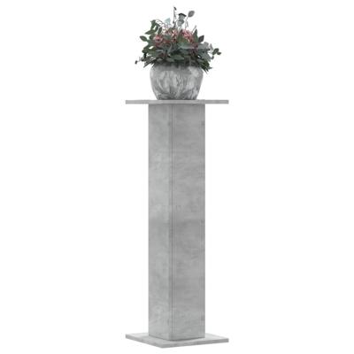 Plantenstandaards 2 st 30x30x95 cm bewerkt hout betongrijs