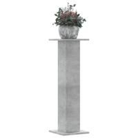 Plantenstandaards 2 st 30x30x95 cm bewerkt hout betongrijs
