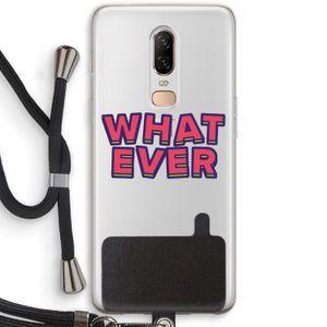Whatever: OnePlus 6 Transparant Hoesje met koord