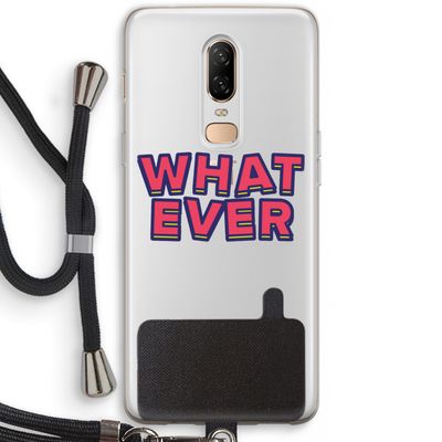 Whatever: OnePlus 6 Transparant Hoesje met koord