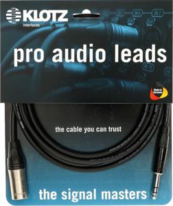 KLOTZ AIS GmbH M1MS1K0500 audio kabel 5 m XLR (3-pin) 6.35mm Zwart