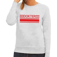 Dokter logo sweater grijs voor dames