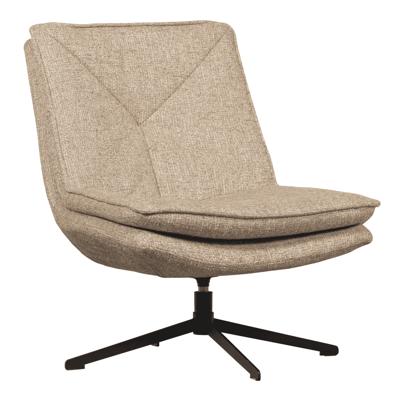 WOOOD Draaifauteuil 'Milaro' Geweven melange stof, kleur Naturel