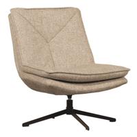 WOOOD Draaifauteuil 'Milaro' Geweven melange stof, kleur Naturel