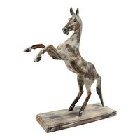 Houten Beeld Paard Steigerend (50 x 37 cm)