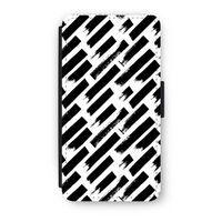 Zwarte vegen: iPhone X Flip Hoesje
