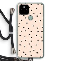 Kleine kattenkopjes: Pixel 5 Transparant Hoesje met koord